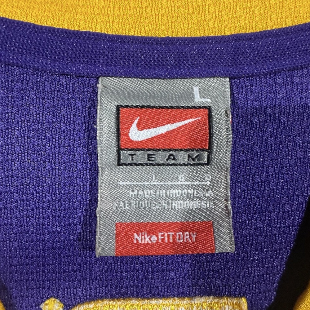 LSU Tigers Shirt Mens Large Purple Gold Short Sleeve NCAA Football NikeFIT Dry - Picture 6 of 9